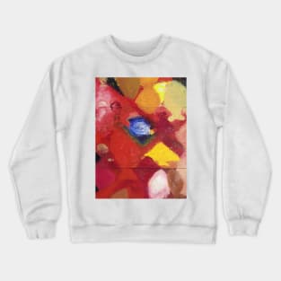 Impasto Triptych Side on Crewneck Sweatshirt